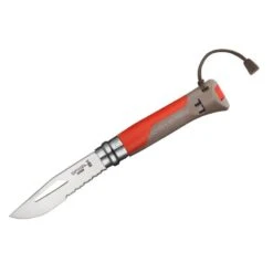 Opinel Mes No 08 Outdoor - Roestfvrij - Red/brown