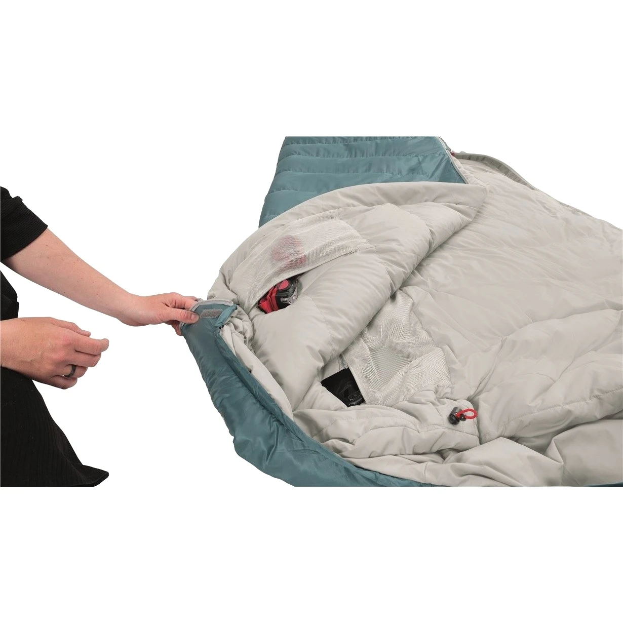 Robens Gully 600 Slaapzak - Rits Rechts - Ocean Blue - Afbeelding 6