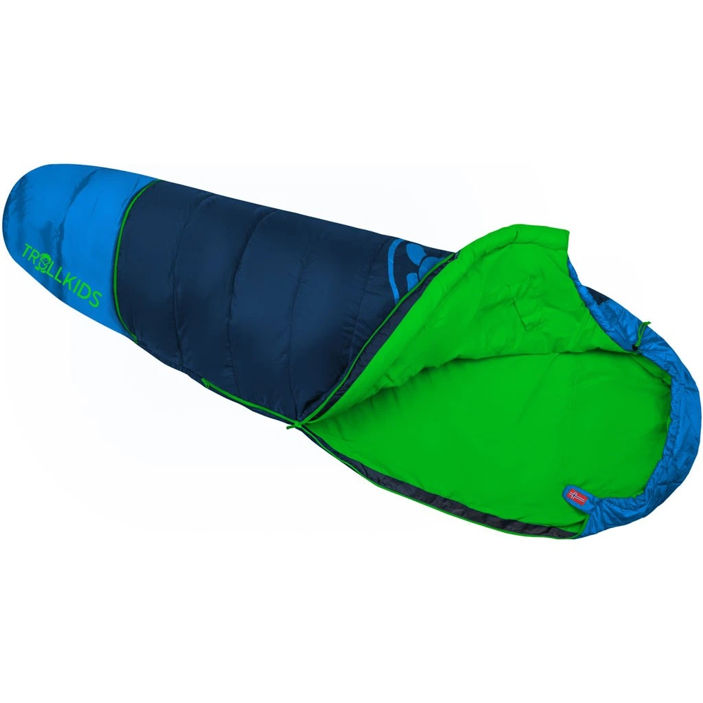 Trollkids Fjell Dreamer Extendable Sleeping Bag Kids - Navy/Medium Blue/Green - Afbeelding 4