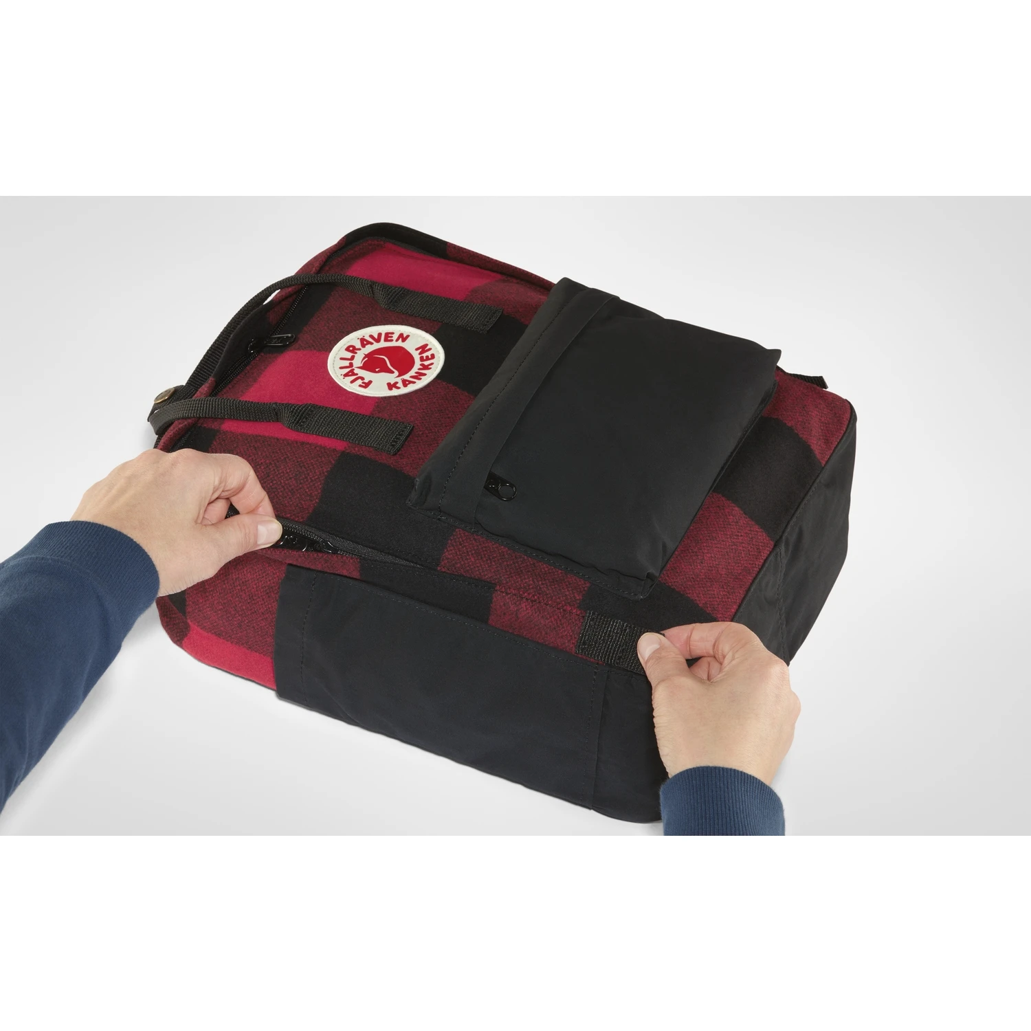 FJÄLLRÄVEN Fjällräven Kanken Re-Wool Rugzak - Red-black - Afbeelding 9