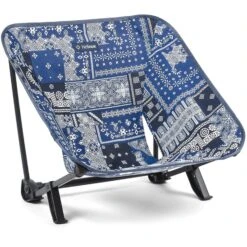 Helinox Incline Festival Chair - Blue Bandanna Quilt - Black