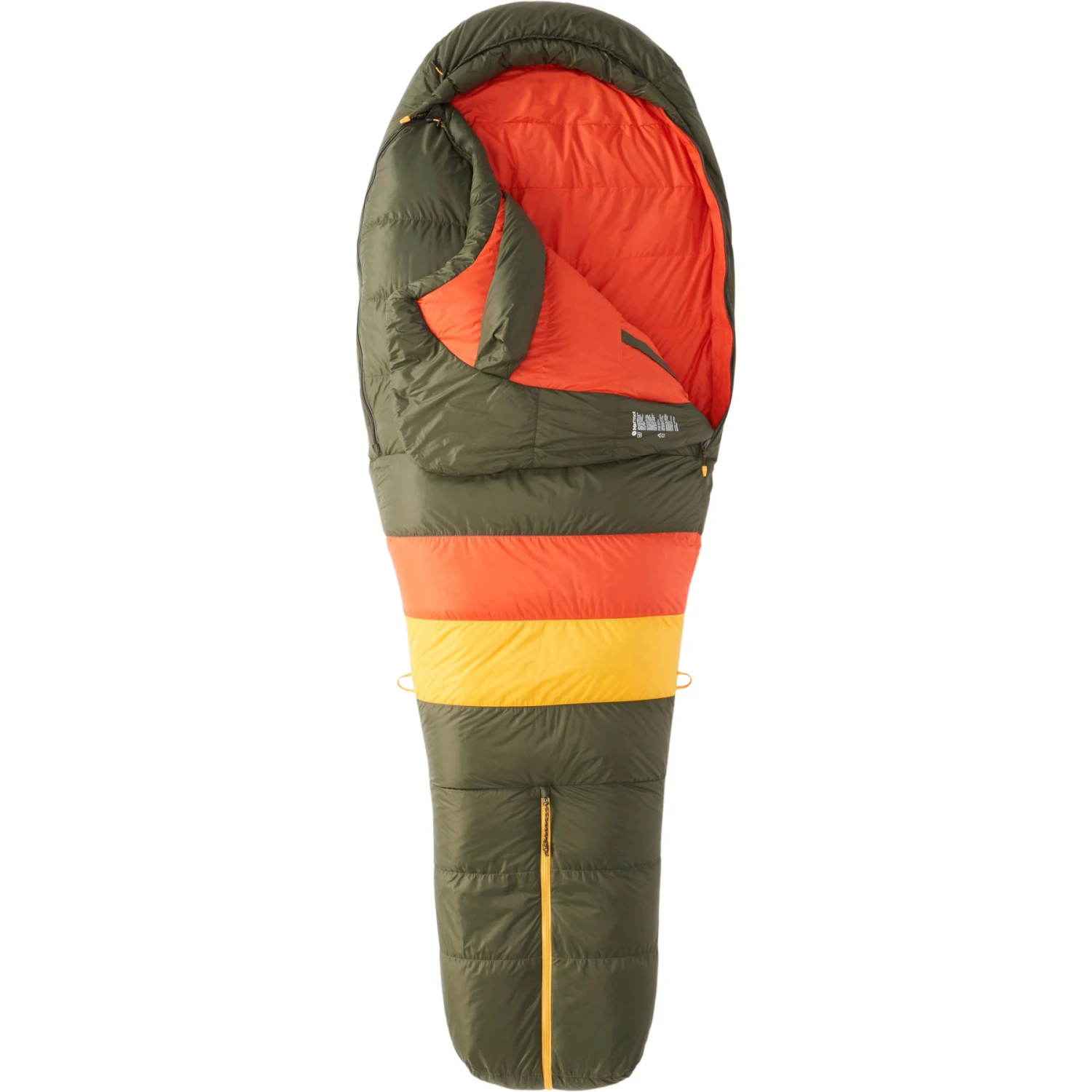 Marmot Never Winter Regular Slaapzak - Nori/red Sun