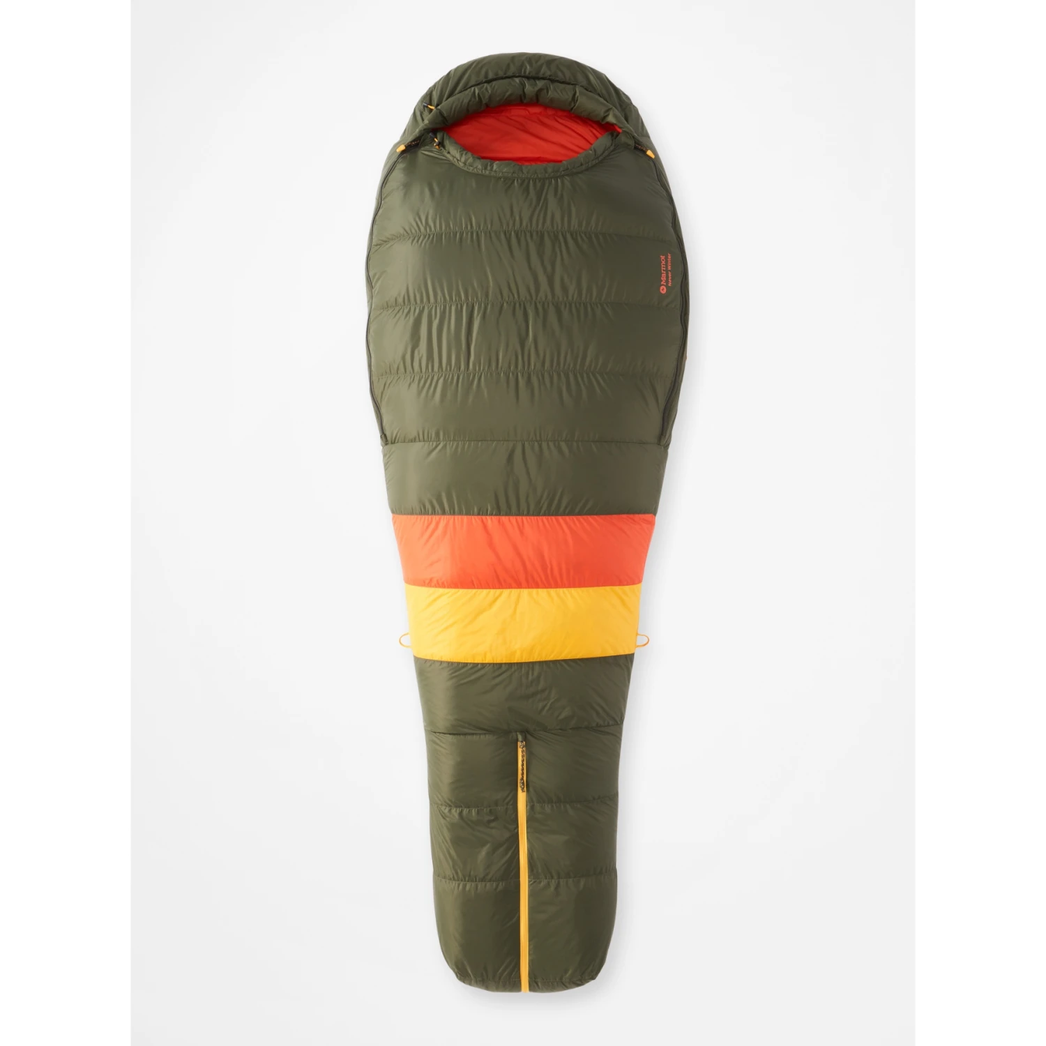 Marmot Never Winter Regular Slaapzak - Nori/red Sun - Afbeelding 3