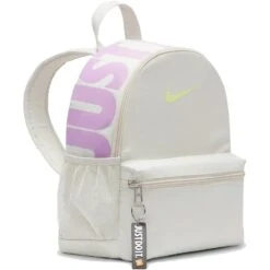 Nike Brasilia JDI Mini Rugzak Kinderen (11L) - Light Bone/rush Fuchsia/light Lemon Twist DR6091-072