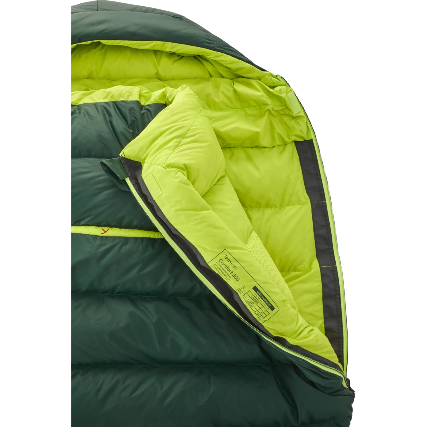 Y By Nordisk Tension Comfort 800 L Slaapzak - Scarab/lime - Afbeelding 4